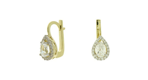 Boucles d'oreilles en or 10K avec zircon cubique